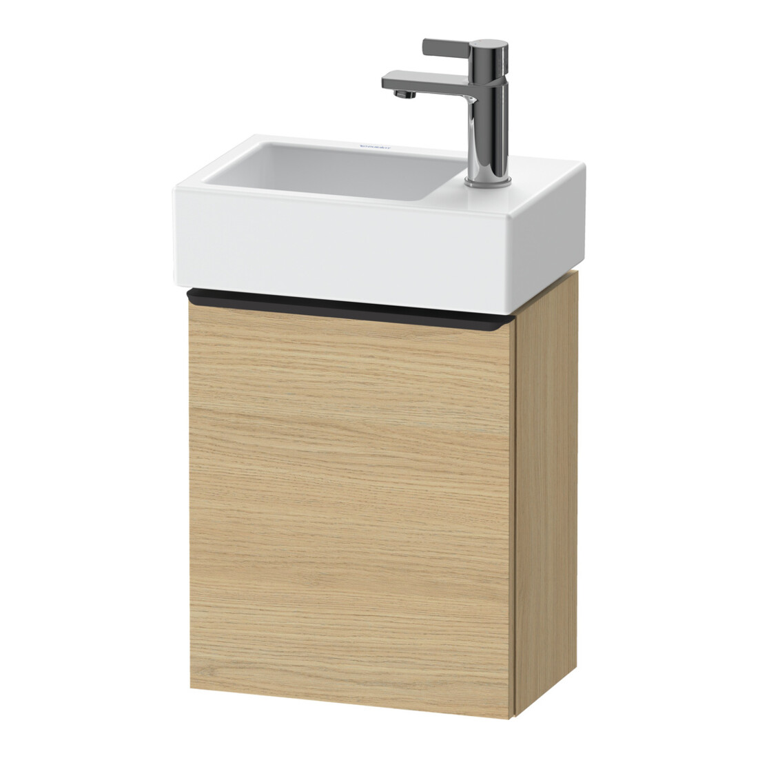 Duravit Waschtischunterschrank D-Neo 36,4x22,2x44cm, 1 Tür, An L, sw/Ei Nat