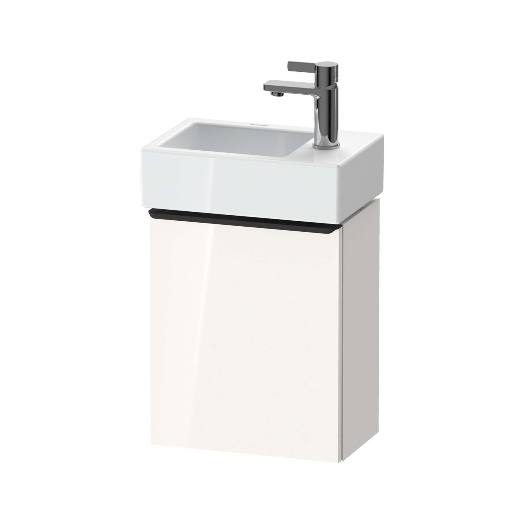 Duravit Waschtischunterschrank D-Neo 36,4x22,2x44cm, 1 Tür, An L, sw/w hgl
