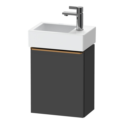 Duravit Waschtischunterschrank D-Neo 36,4x22,2x44cm, 1 Tür, An R, b geb/Gra m