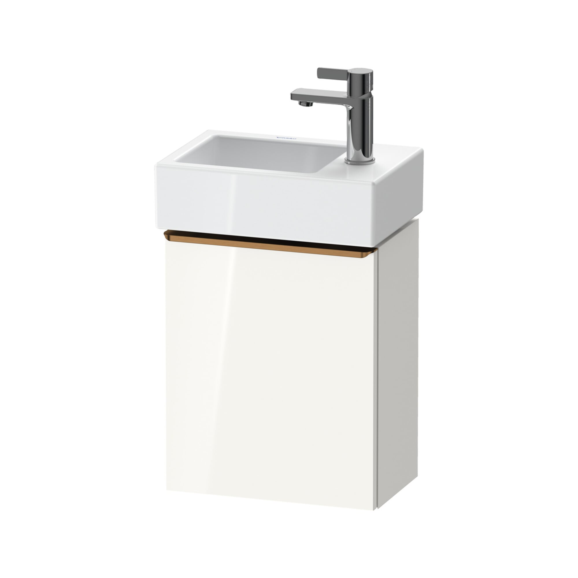 Duravit Waschtischunterschrank D-Neo 36,4x22,2x44cm, 1 Tür, An R, b geb/w hgl
