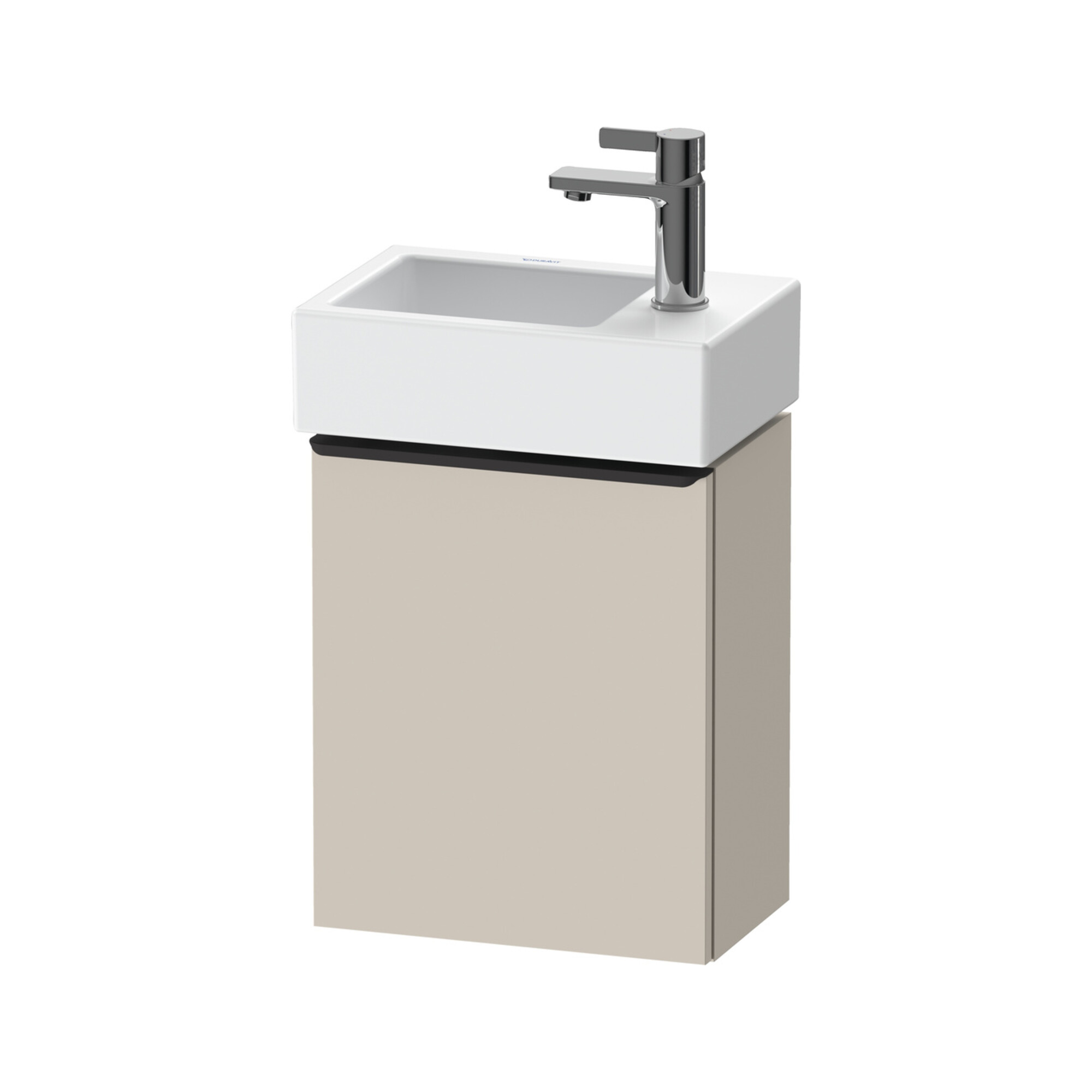 Duravit Waschtischunterschrank D-Neo 36,4x22,2x44cm, 1 Tür, An R, sw/Taup ma