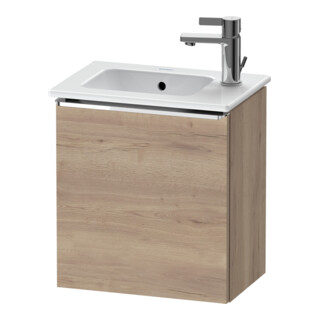 Duravit Waschtischunterschrank D-Neo 41x27,4x44cm, 1 T, An L, chr/Eiche marm.