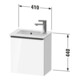 Duravit Waschtischunterschrank D-Neo 41x27,4x44cm, 1 T, An L, chr/Eiche marm.