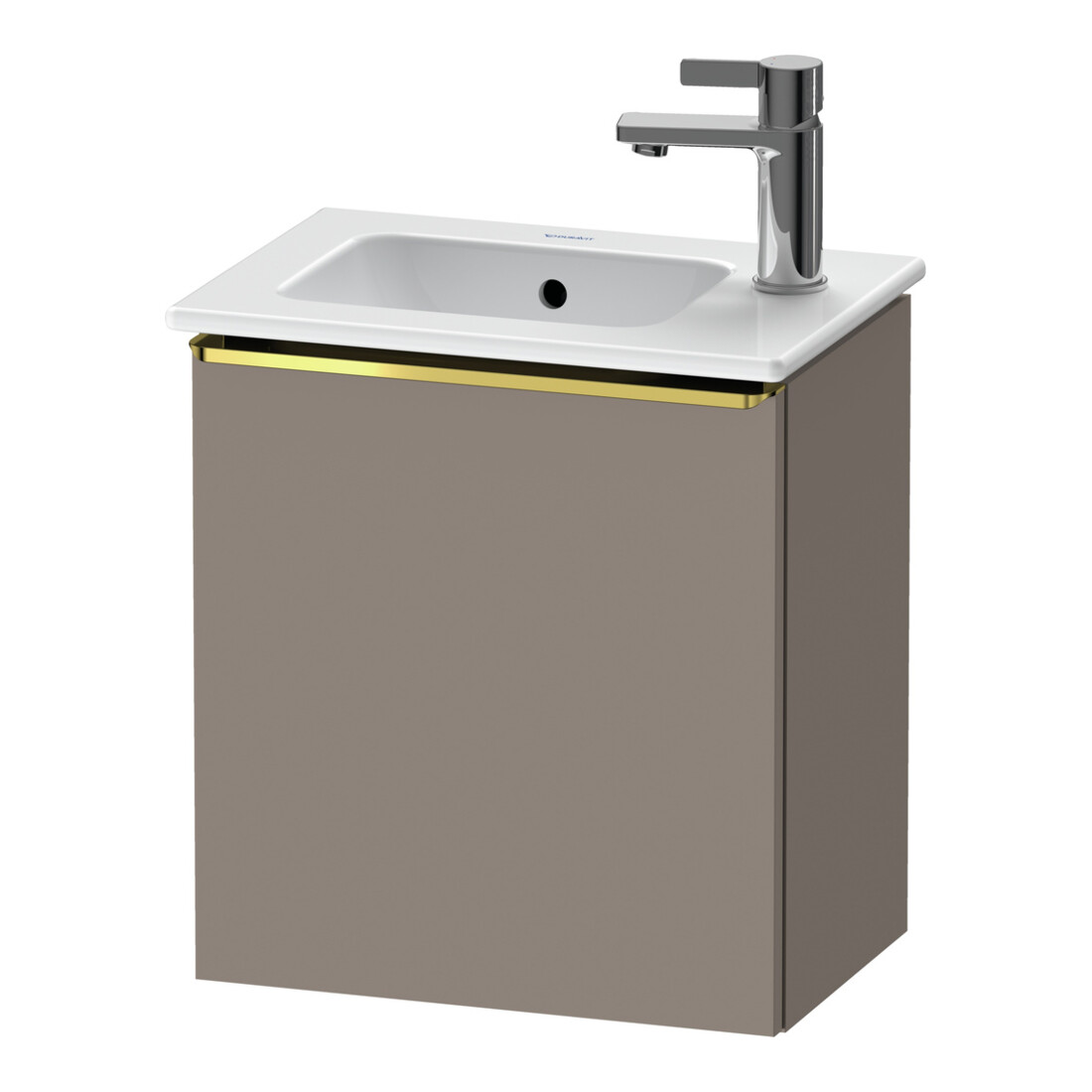 Duravit Waschtischunterschrank D-Neo 41x27,4x44cm, 1 T, An L, g pol/Basalt ma