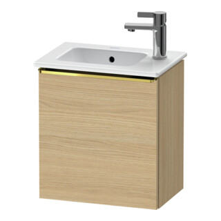 Duravit Waschtischunterschrank D-Neo 41x27,4x44cm, 1 T, An L, g pol/Eiche Nat