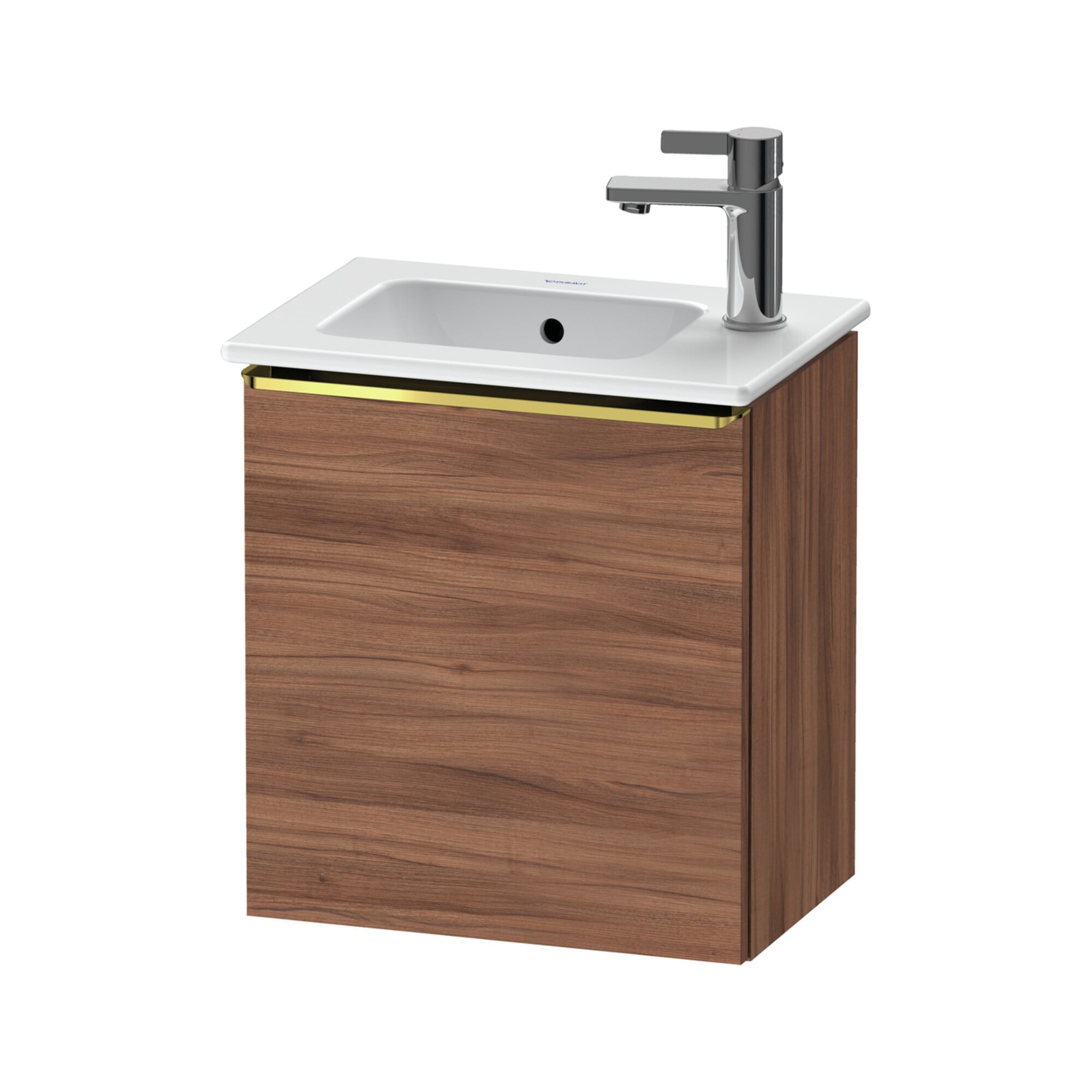 Duravit Waschtischunterschrank D-Neo 41x27,4x44cm, 1 T, An L, g pol/Nussb Nat