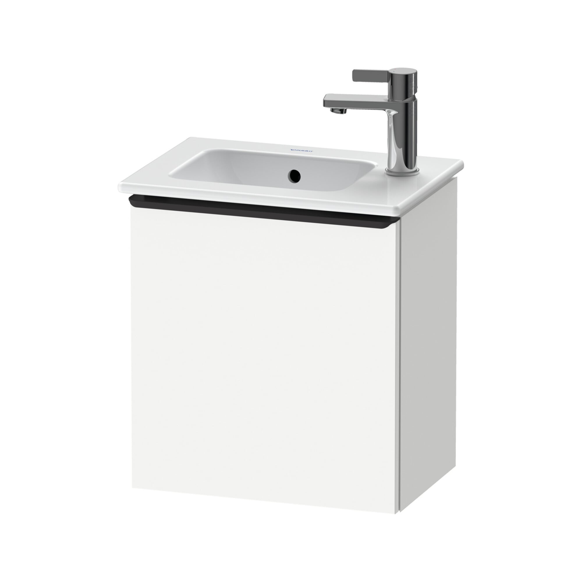 Duravit Waschtischunterschrank D-Neo 41x27,4x44cm, 1 T, An L, schwarz/weiß ma