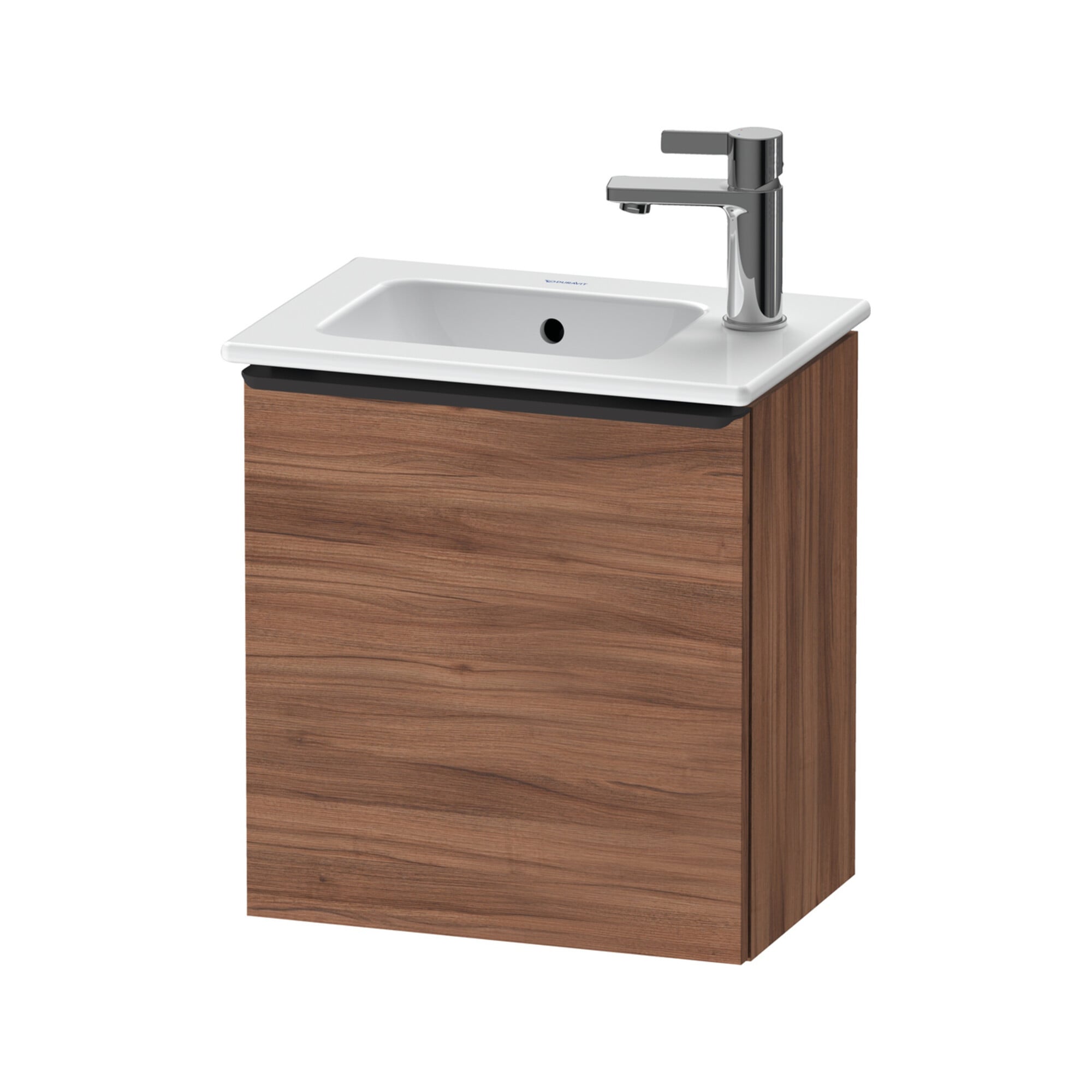 Duravit Waschtischunterschrank D-Neo 41x27,4x44cm, 1 T, An L, sw/Nuss Nat