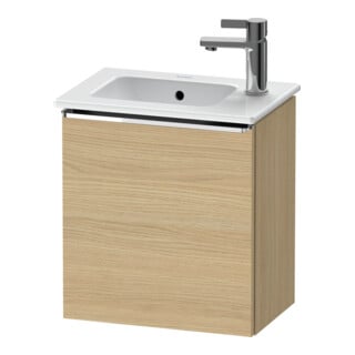 Duravit Waschtischunterschrank D-Neo 41x27,4x44cm, 1 T, An li, chr/Eiche Nat