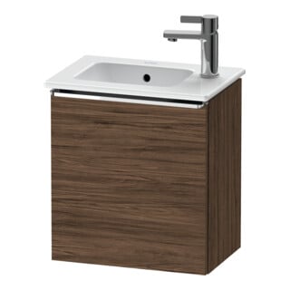 Duravit Waschtischunterschrank D-Neo 41x27,4x44cm, 1 T, An li, chr/Nussb dkl.