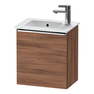 Duravit Waschtischunterschrank D-Neo 41x27,4x44cm, 1 T, An re, chr/Nussb Nat