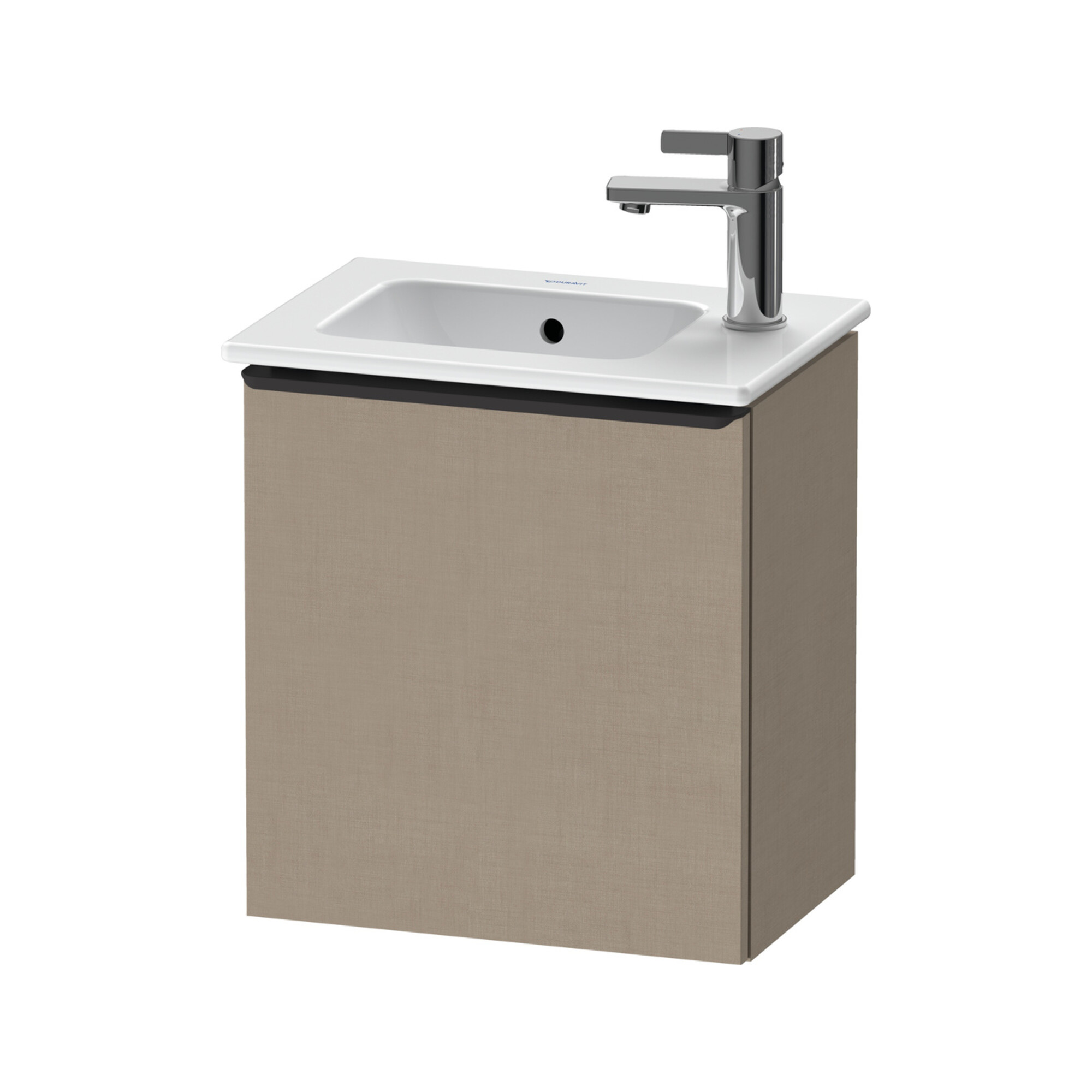 Duravit Waschtischunterschrank D-Neo 41x27,4x44cm, 1 T, An re, schwarz/Leinen