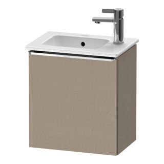 Duravit Waschtischunterschrank D-Neo 41x27,4x44cm, 1 T, Anschl li, chr/Leinen