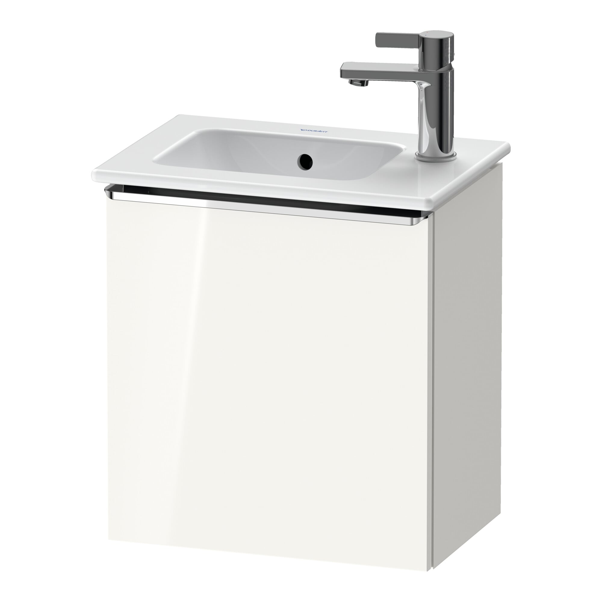 Duravit Waschtischunterschrank D-Neo 41x27,4x44cm, 1 T, Anschl li, chr/we hgl