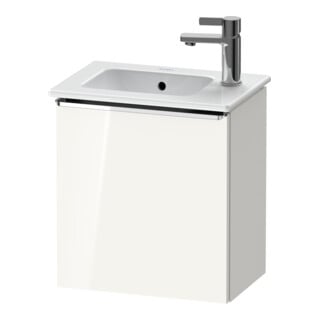 Duravit Waschtischunterschrank D-Neo 41x27,4x44cm, 1 T, Anschl re, chr/we hgl