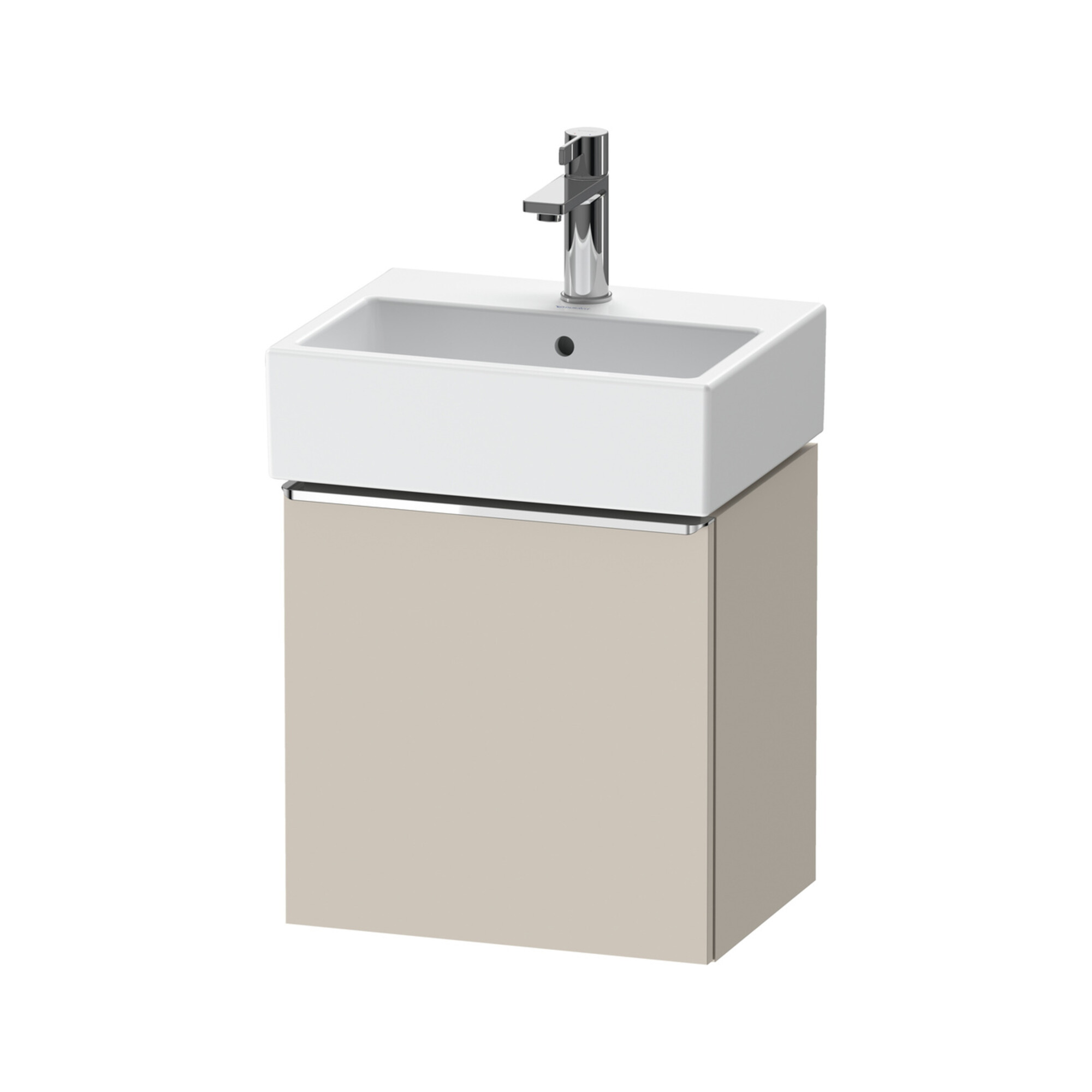 Duravit Waschtischunterschrank D-Neo 43,4x32,2x44cm, 1 Tür, An L, chr/Taup ma