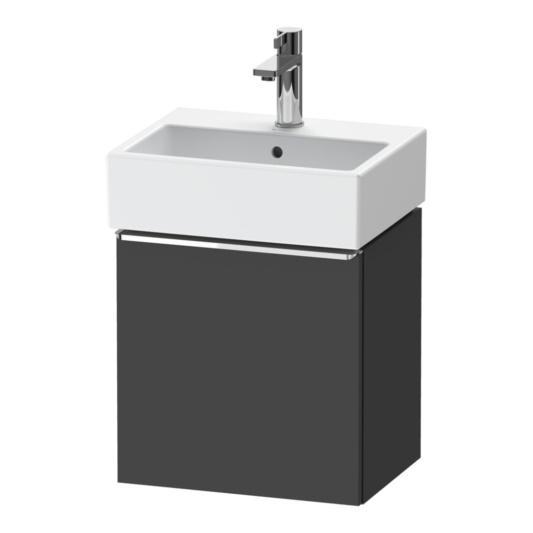 Duravit Waschtischunterschrank D-Neo 43,4x32,2x44cm, 1 Tür, An R, chr/Grap ma
