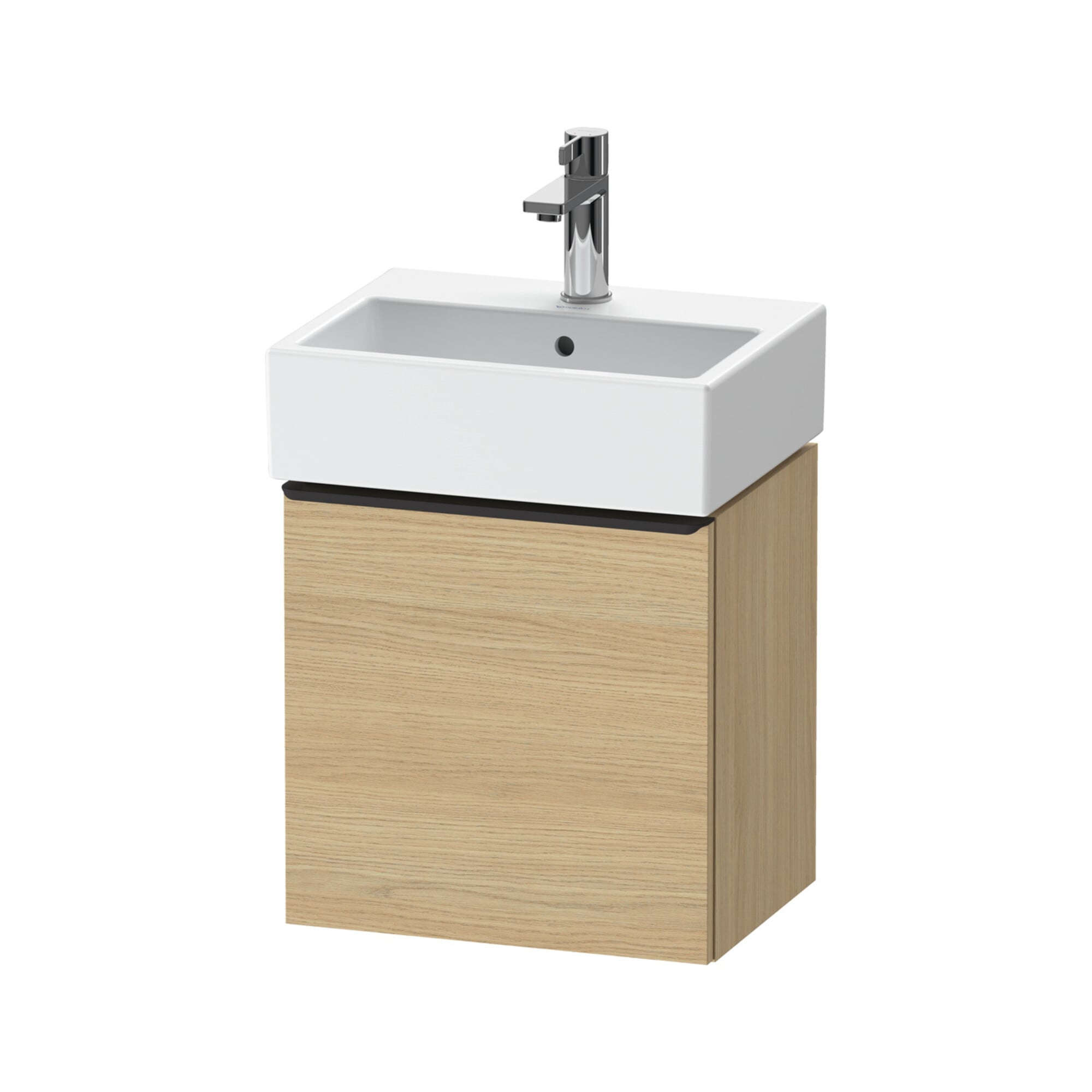Duravit Waschtischunterschrank D-Neo 43,4x32,2x44cm, 1 Tür, An R, sw/Ei Nat