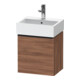 Duravit Waschtischunterschrank D-Neo 43,4x32,2x44cm, 1 Tür, An R, sw/Nuss Nat-1