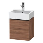Duravit Waschtischunterschrank D-Neo 43,4x32,2x44cm, 1 Tür, An R, sw/Nuss Nat