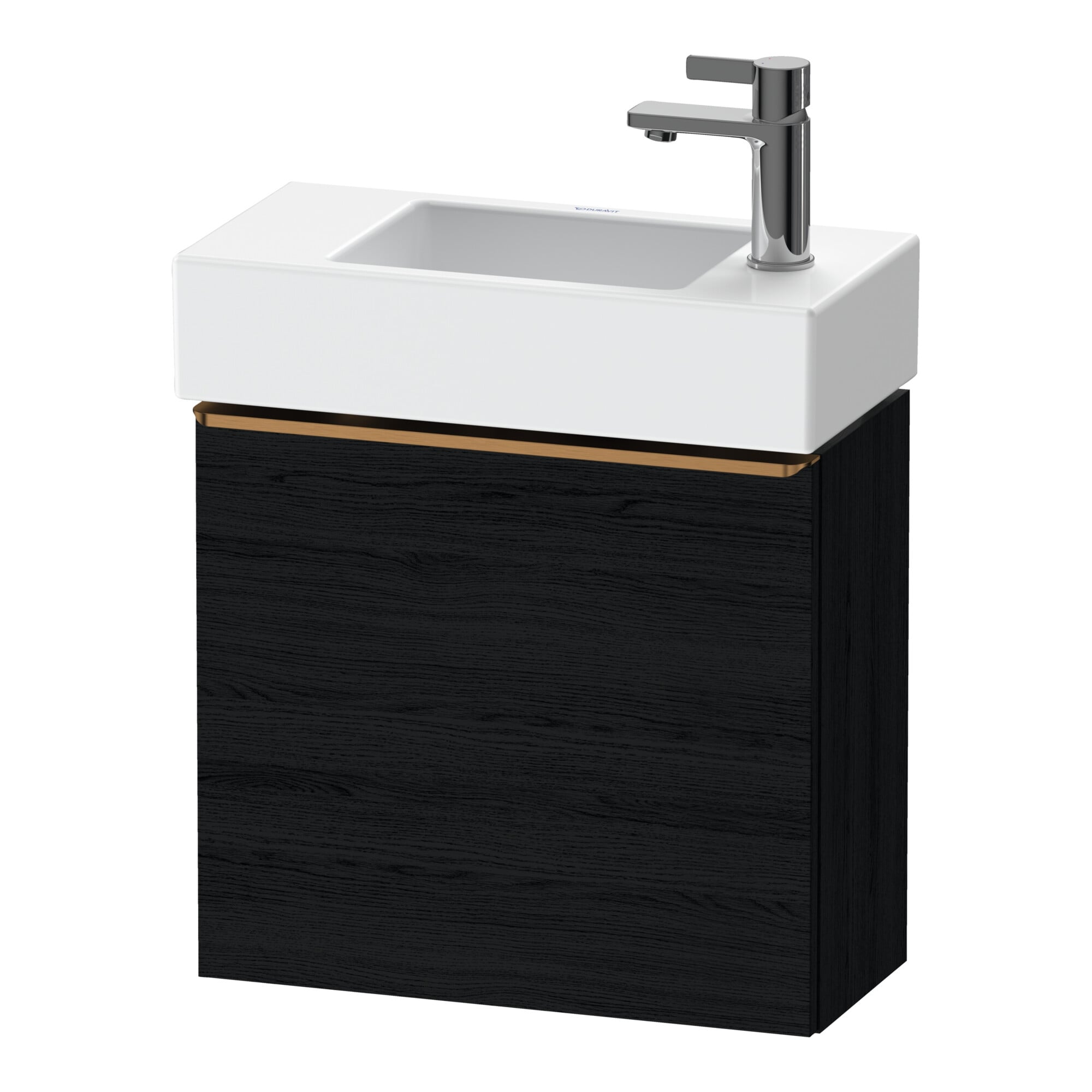 Duravit Waschtischunterschrank D-Neo 48,4x22,2x44cm, 1 Tür, An L, b geb/Ei sw