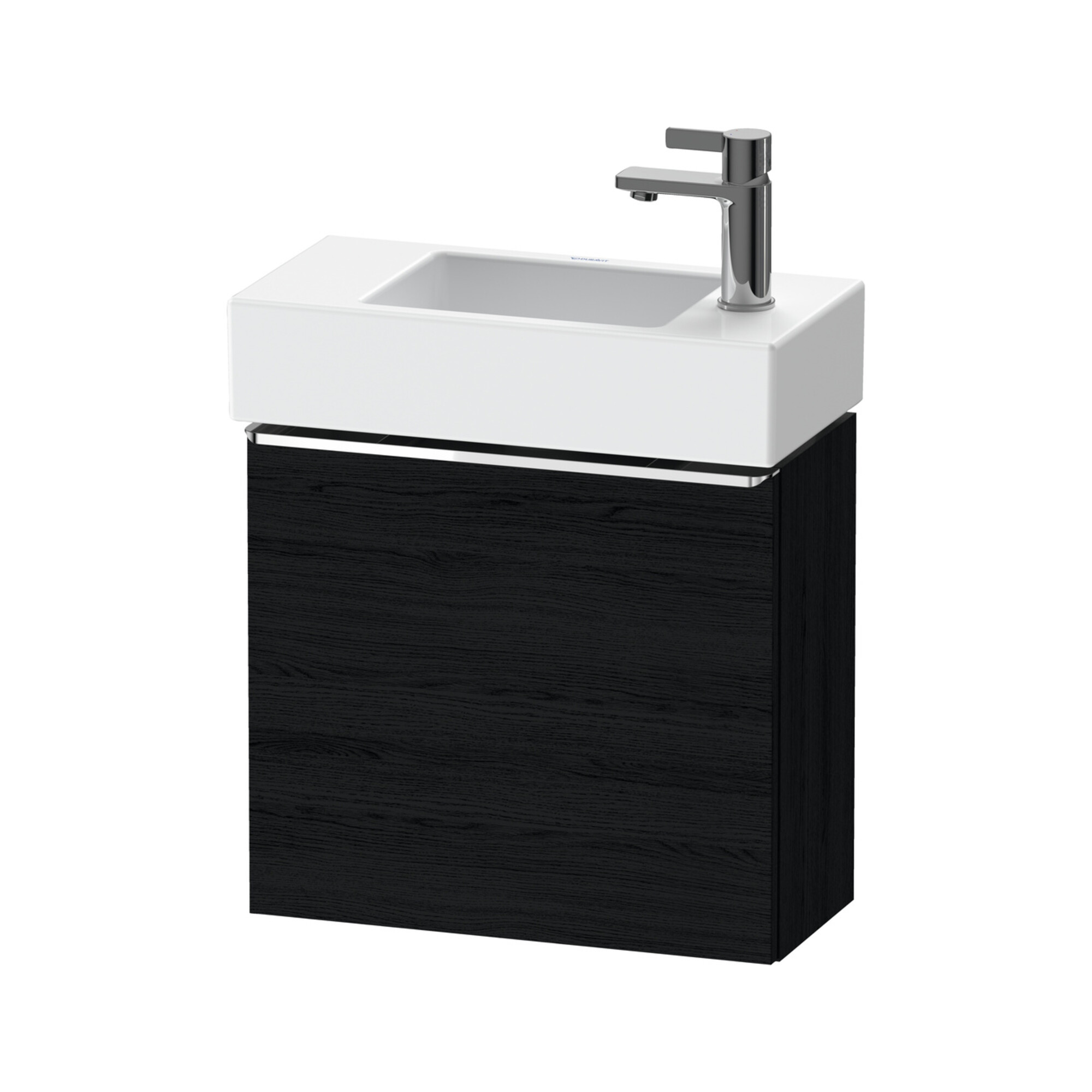 Duravit Waschtischunterschrank D-Neo 48,4x22,2x44cm, 1 Tür, An L, ch/Ei sw