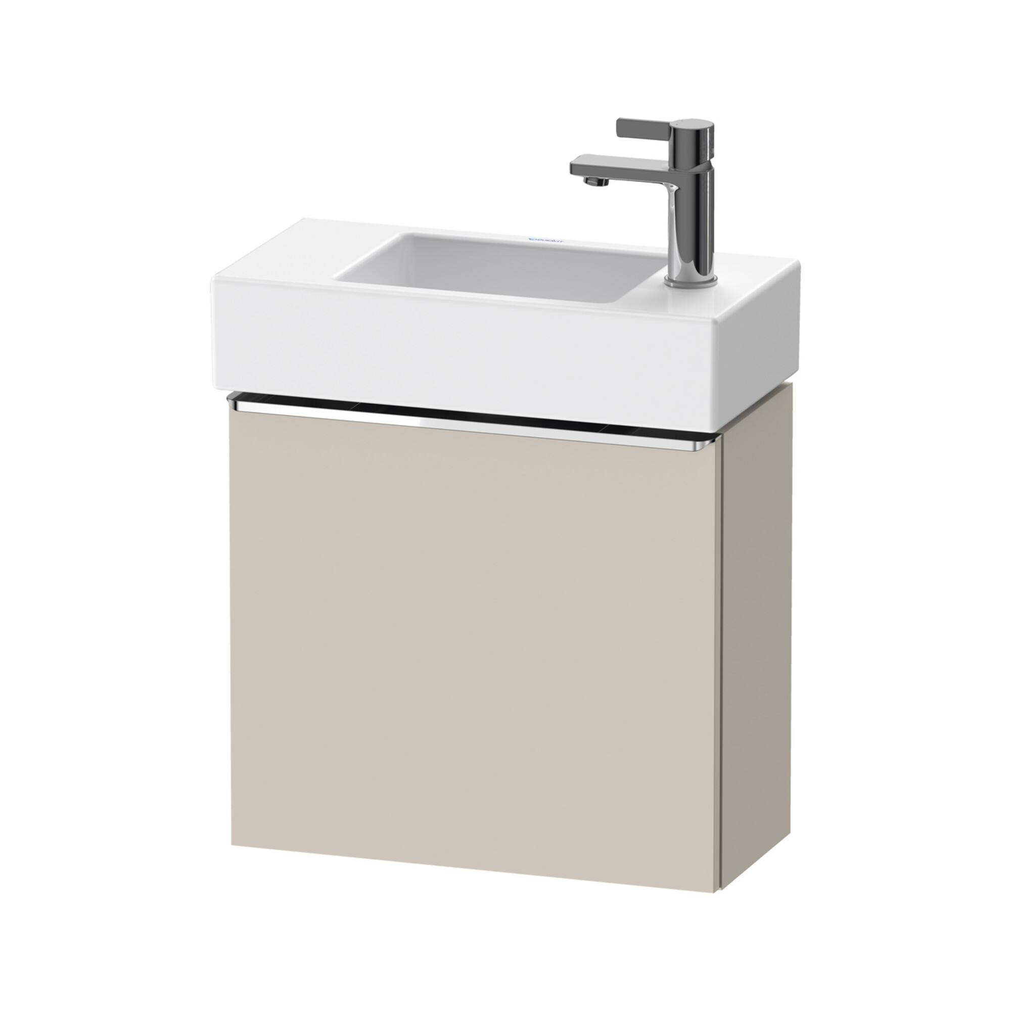 Duravit Waschtischunterschrank D-Neo 48,4x22,2x44cm, 1 Tür, An L, chr/Taup ma