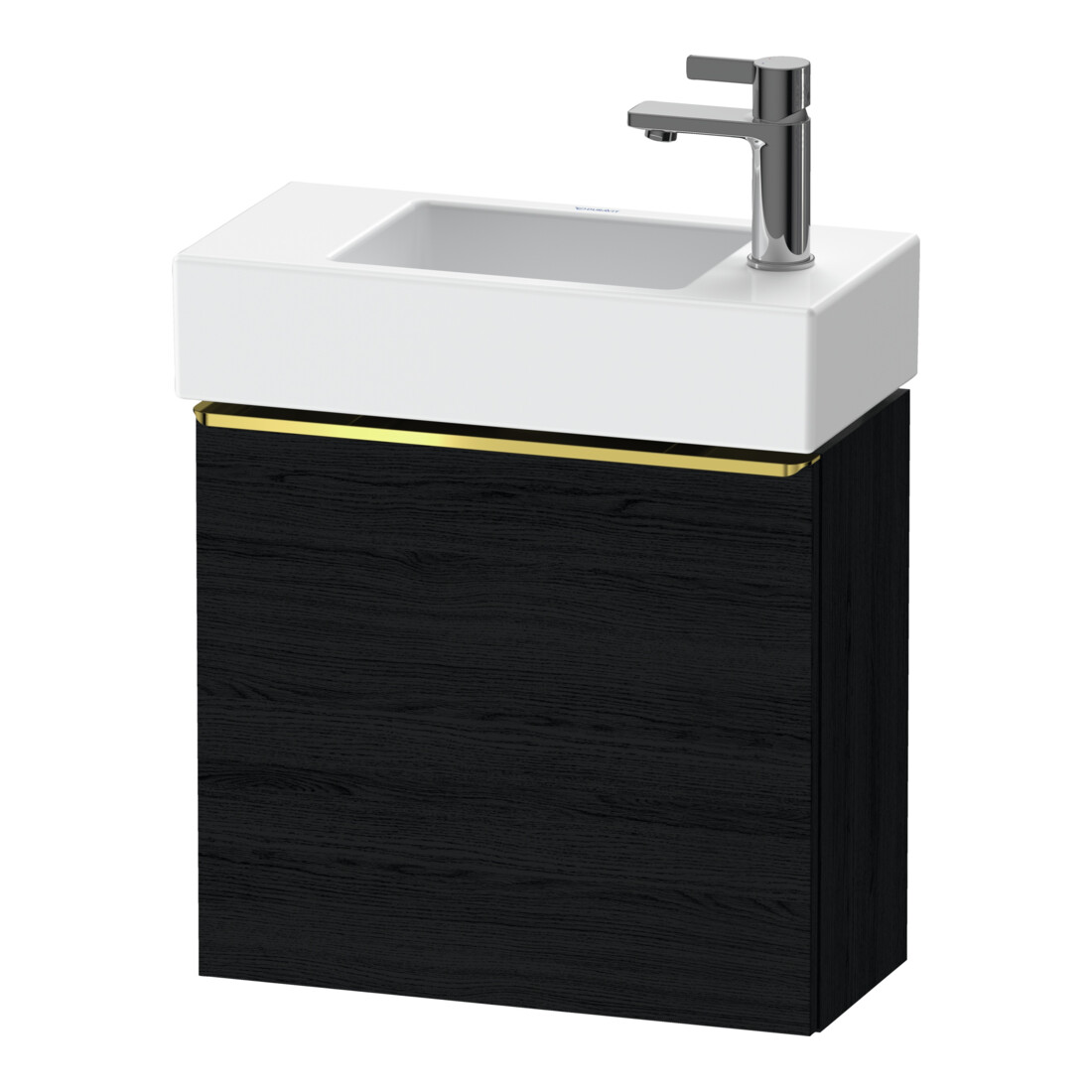 Duravit Waschtischunterschrank D-Neo 48,4x22,2x44cm, 1 Tür, An L, g pol/Ei sw