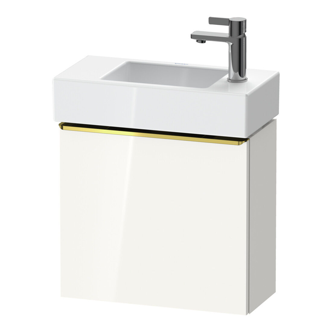 Duravit Waschtischunterschrank D-Neo 48,4x22,2x44cm, 1 Tür, An L, g pol/w hgl