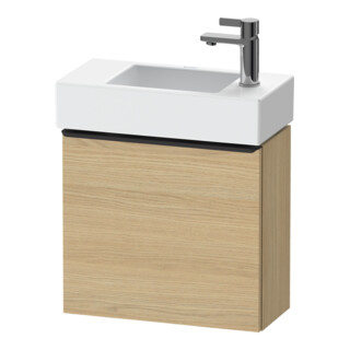 Duravit Waschtischunterschrank D-Neo 48,4x22,2x44cm, 1 Tür, An L, sw/Ei Nat