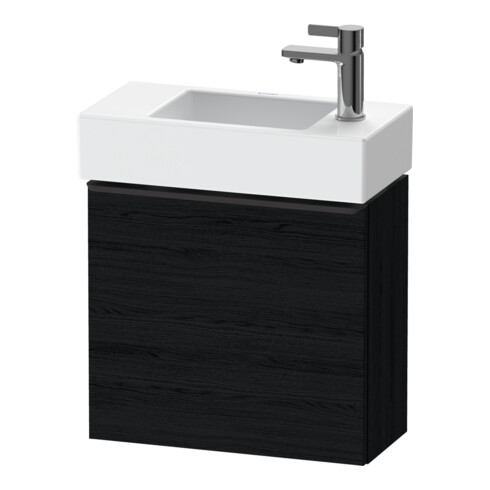 Duravit Waschtischunterschrank D-Neo 48,4x22,2x44cm, 1 Tür, An L, sw/Ei sw