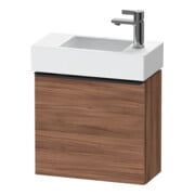 Duravit Waschtischunterschrank D-Neo 48,4x22,2x44cm, 1 Tür, An L, sw/Nuss Nat