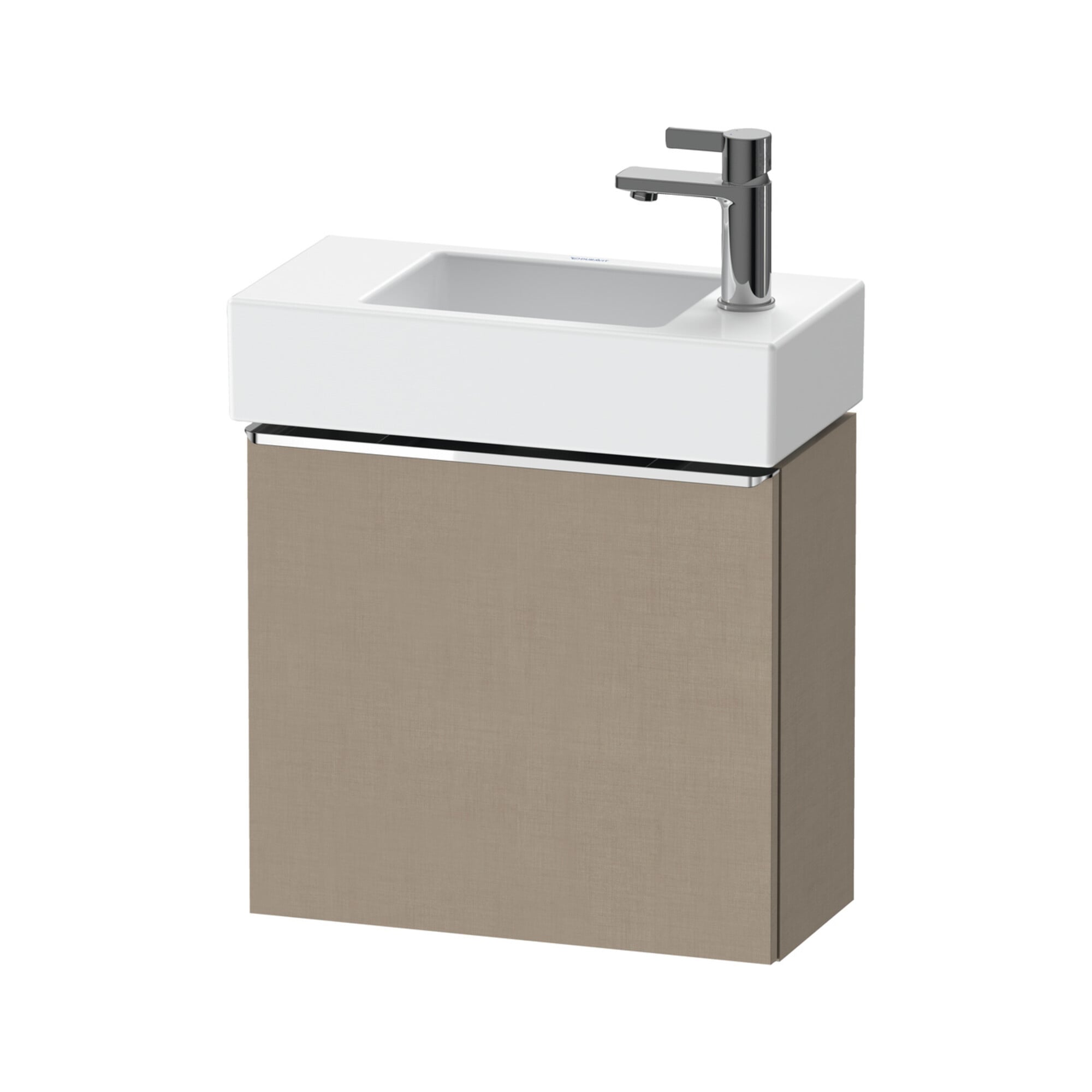 Duravit Waschtischunterschrank D-Neo 48,4x22,2x44cm, 1 Tür, An li, chr/Leinen