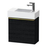Duravit Waschtischunterschrank D-Neo 48,4x22,2x44cm, 1 Tür, An R, g pol/Ei sw