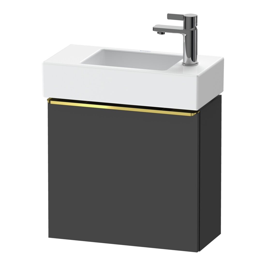 Duravit Waschtischunterschrank D-Neo 48,4x22,2x44cm, 1 Tür, An R, g pol/gra m