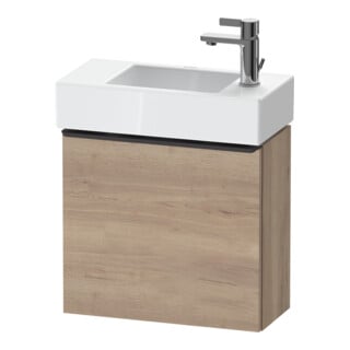 Duravit Waschtischunterschrank D-Neo 48,4x22,2x44cm, 1 Tür, An R, sw/Ei marm.