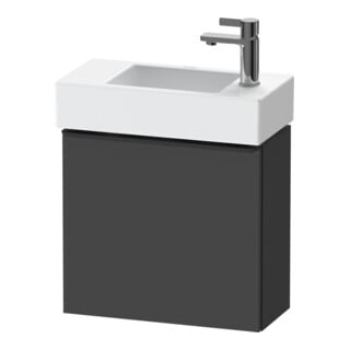 Duravit Waschtischunterschrank D-Neo 48,4x22,2x44cm, 1 Tür, An R, sw/Grap ma