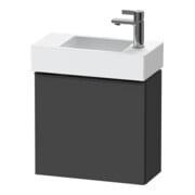 Duravit Waschtischunterschrank D-Neo 48,4x22,2x44cm, 1 Tür, An R, sw/Grap ma