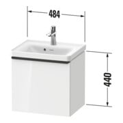 Duravit Waschtischunterschrank D-Neo 48,4x37,2x44cm, 1 A, wd, b geb/Gra ma-5