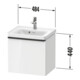 Duravit Waschtischunterschrank D-Neo 48,4x37,2x44cm, 1 A, wd, chr/Eiche marm.