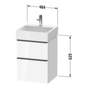 Duravit Waschtischunterschrank D-Neo 48,4x44,2cm, ES geb/Bas m, 1 Kast, 1 A-4
