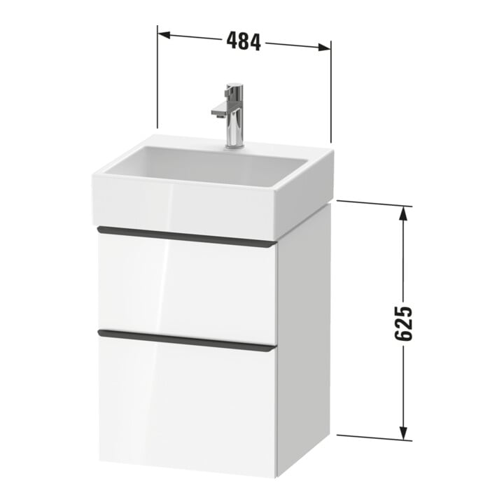 Duravit Waschtischunterschrank D-Neo 48,4x44,2cm, ES geb/Bas m, 1 Kast, 1 A