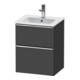 Duravit Waschtischunterschrank D-Neo 51x40,2cm, 1 Kast, 1 A, wd, chr/Grap ma-1