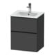 Duravit Waschtischunterschrank D-Neo 51x40,2cm, 1 Kast, 1 A, wd, sw/Grap ma-1