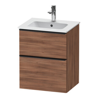 Duravit Waschtischunterschrank D-Neo 51x40,2cm, 1 Kast, 1 A, wd, sw/Nuss Nat