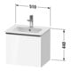 Duravit Waschtischunterschrank D-Neo 51x40,2x44cm, 1 A, wandhängend, chr/Eiche Nat