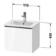 Duravit Waschtischunterschrank D-Neo 51x40,2x44cm, 1 A, wd, ES geb/Nussb Nat