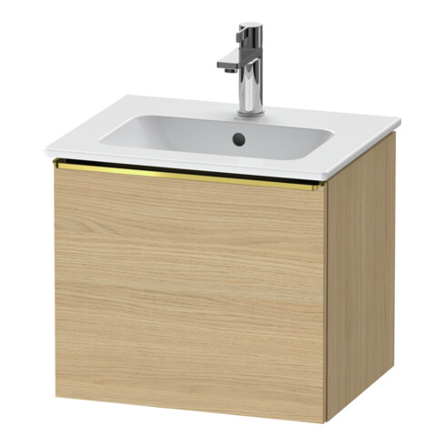 Duravit Waschtischunterschrank D-Neo 51x40,2x44cm, 1 A, wd, gol pol/Eiche Nat