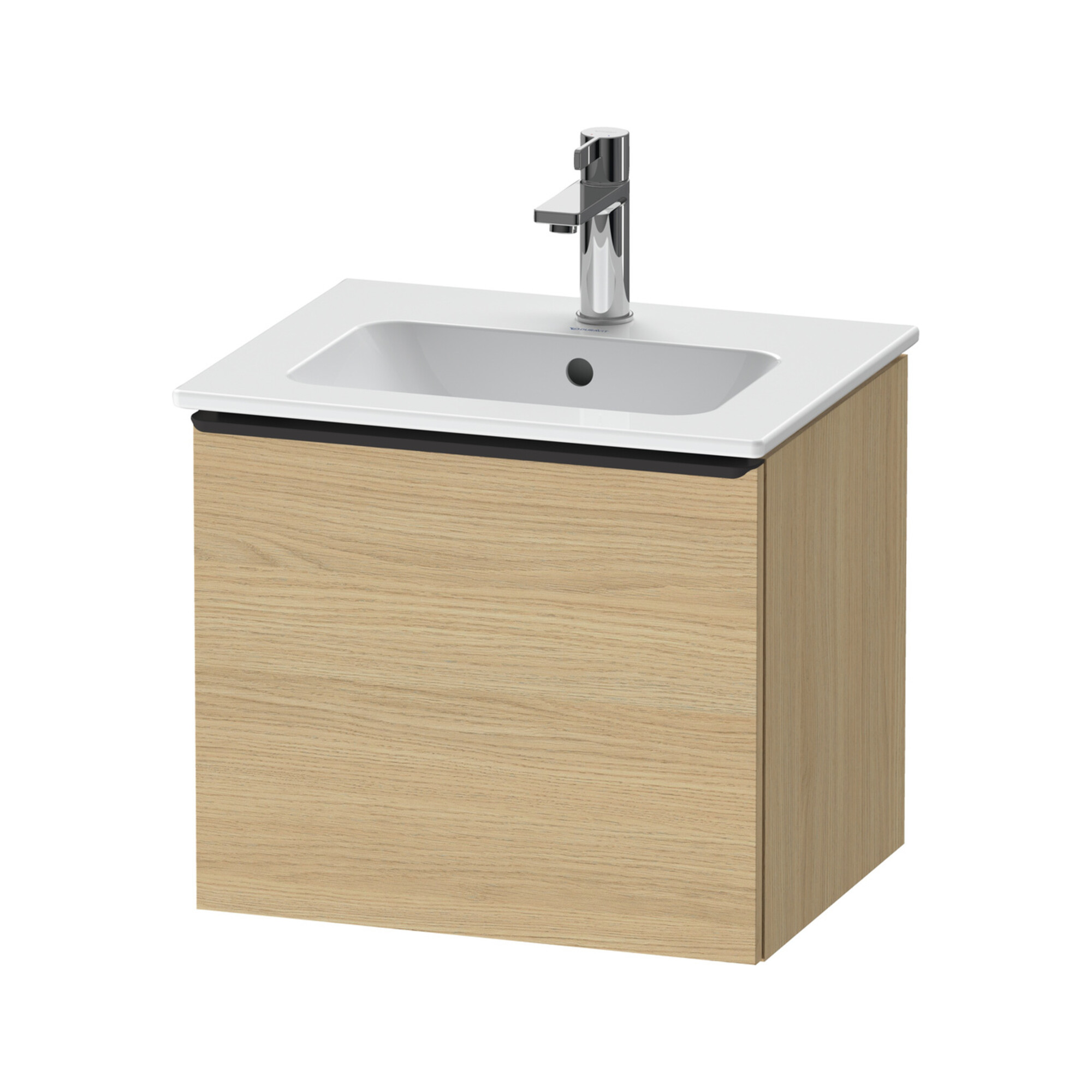 Duravit Waschtischunterschrank D-Neo 51x40,2x44cm, 1 A, wd, schwarz/Eiche Nat