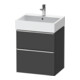 Duravit Waschtischunterschrank D-Neo 58,4x44,2cm, chr/Gra m, 1 Kast, 1 Ausz.